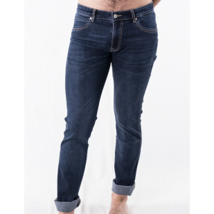 elastic washed denim