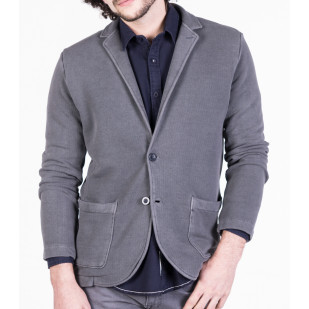 overdyed knitted blazer 