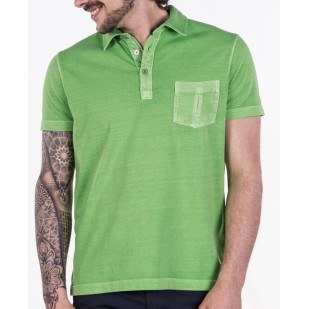 overdye polo with pocket