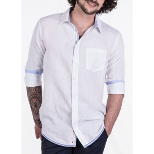 overdyed long sleeve linen shirt