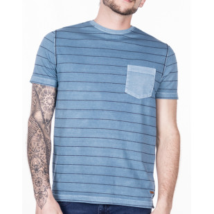 overdyed pinstriped T-shirt 