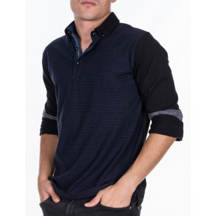 front jacquard polo