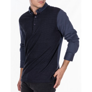 front jacquard polo