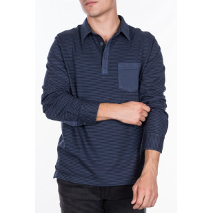 overdyed jacquard polo