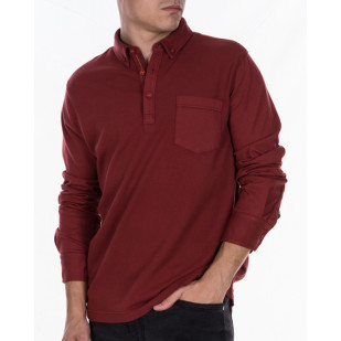 overdyed front structured polo