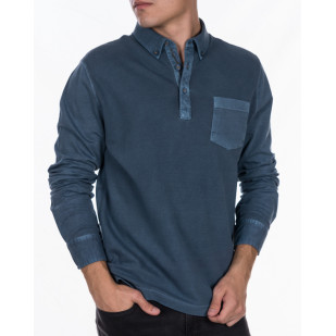 overdyed front structured polo