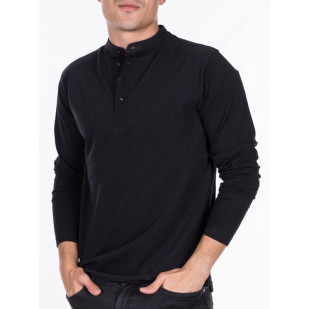 double collar jacquard t-shirt