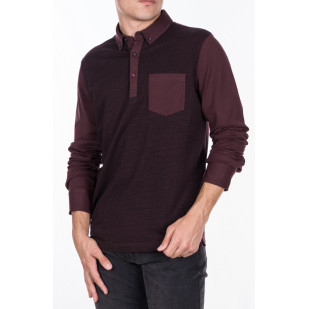 front jacquard polo