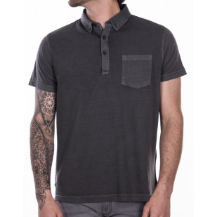 overdyed front structured polo