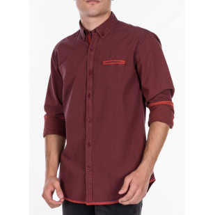 camisa estructura bicolor sobretintada