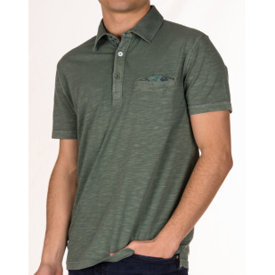 overdyed slub polo