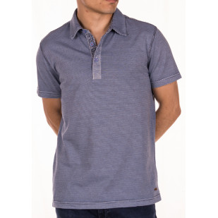 stripes overdyed polo