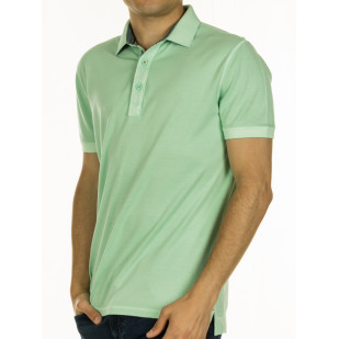 stretch overdyed pique polo