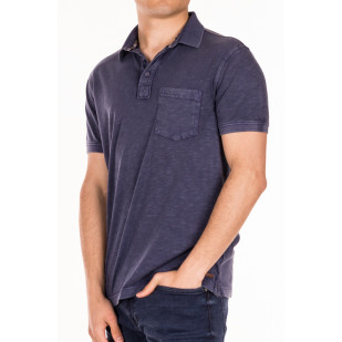 indigo slub polo