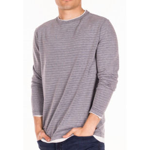 double collar jacquard t-shirt