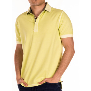 stretch overdyed pique polo