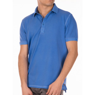 stretch overdyed pique polo