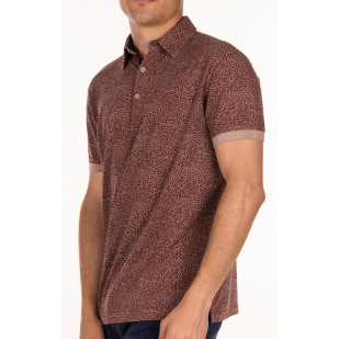 printed overdyed polo