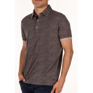 printed overdyed polo