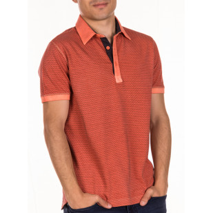 overdyed jacquard polo