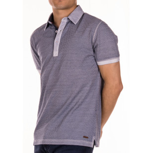 overdyed jacquard polo