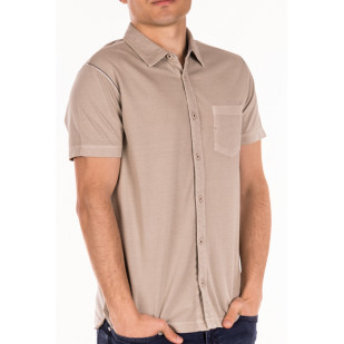 polo camisa delantero estructurado sobretintado