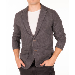 two color knitted blazer 